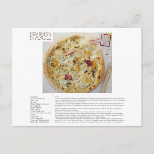 NAPOLI Pizza Bianca Recipe Postcard
