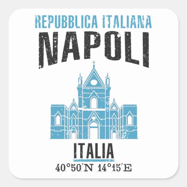 Napoli Square Sticker (Front)