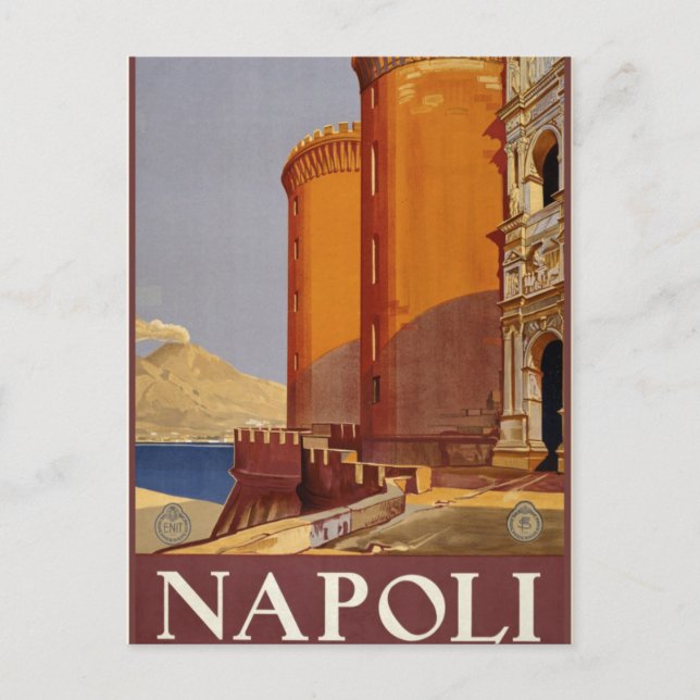 Napoli Vintage Naples Italy Postcard (Front)