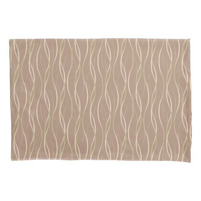 Napolitano Macchiato Pistachio Ribbons and shadow. Pillow Case (Front)