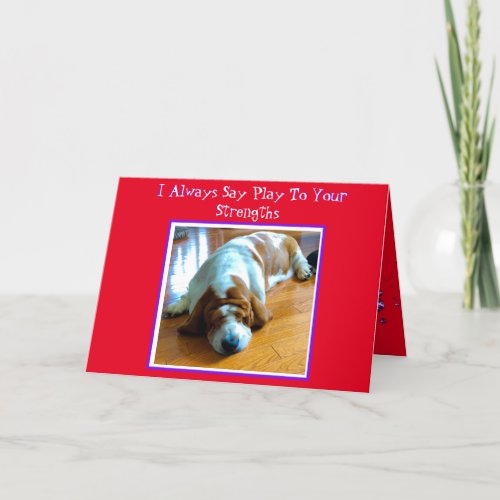 Napping Basset On Funny Valentines Day Card