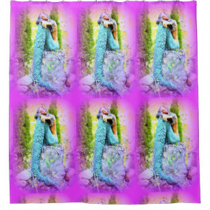 napping blue-tail mermaids pattern shower curtain