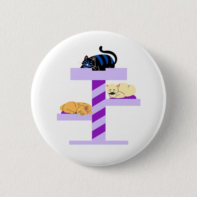 Napping Cat Button (Front)