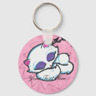 Napping Cat Keychain