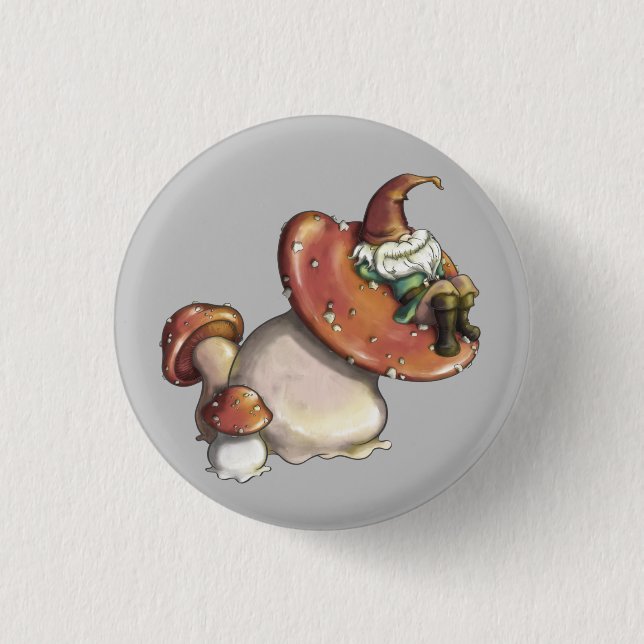 Napping Gnome Button (Front)