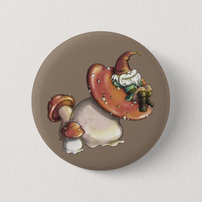 Napping Gnome Button (Front)