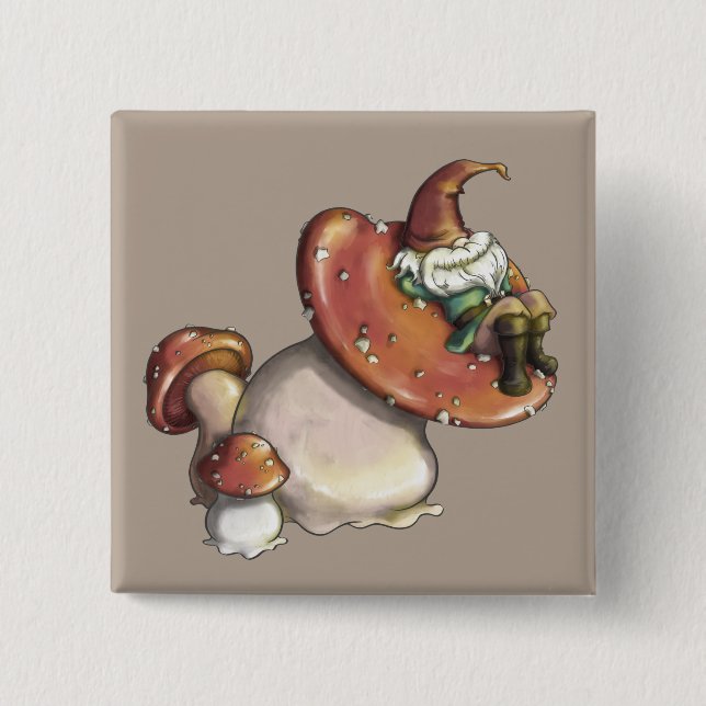 Napping Gnome Button (Front)