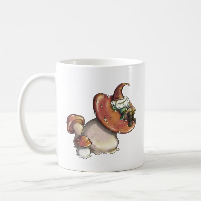 Napping Gnome Coffee Mug (Left)