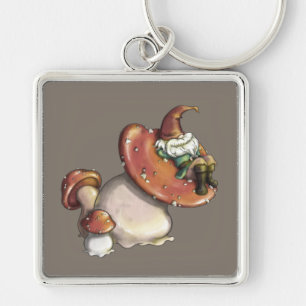 Napping Gnome Keychain