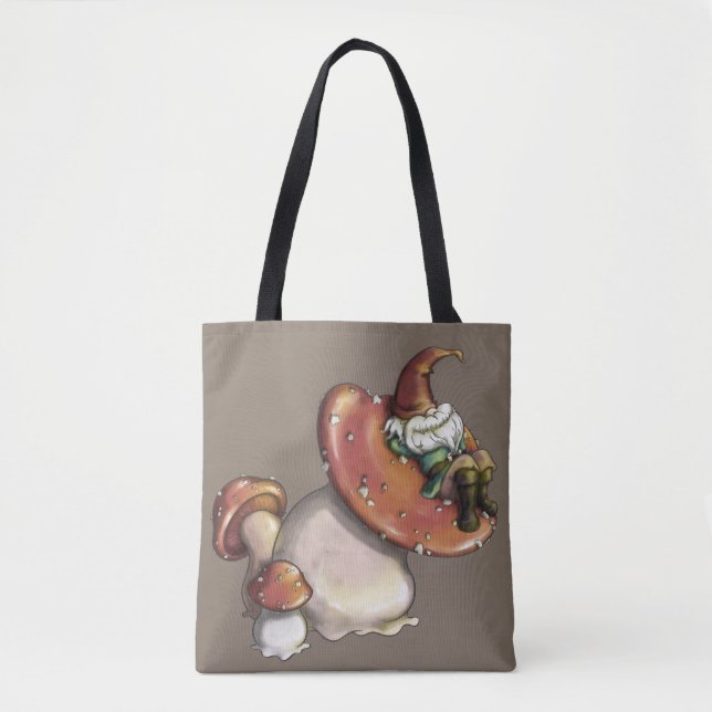 Napping Gnome Tote Bag (Front)