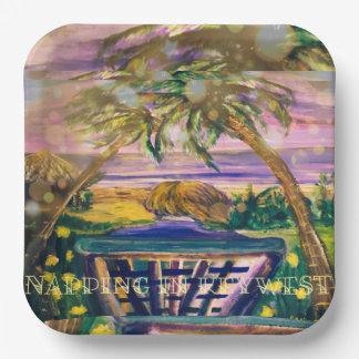 Napping in Key West Fun and Casual Paper Plates
