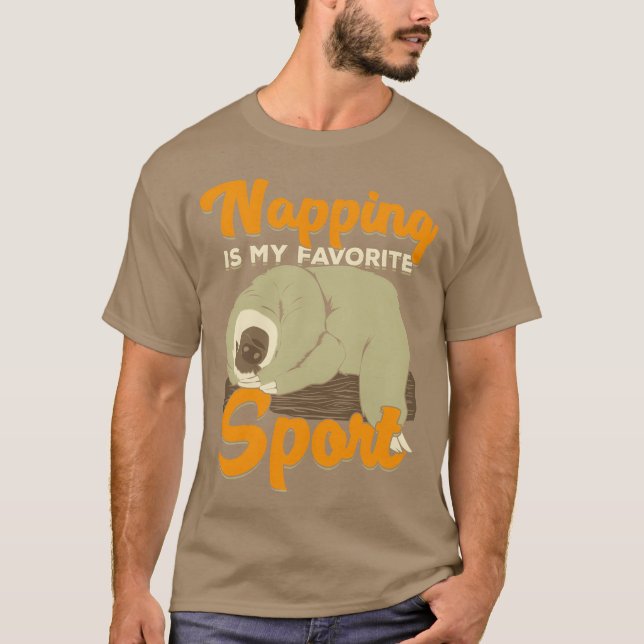 Napping Is My Favorite Sport gift T-Shirt (Front)