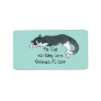 Napping Kitty Label