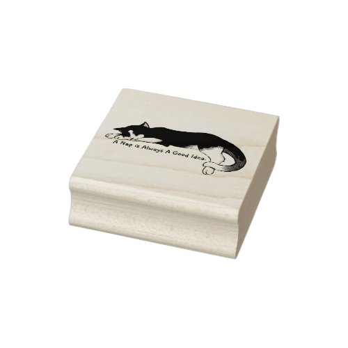 Napping Kitty Rubber Stamp