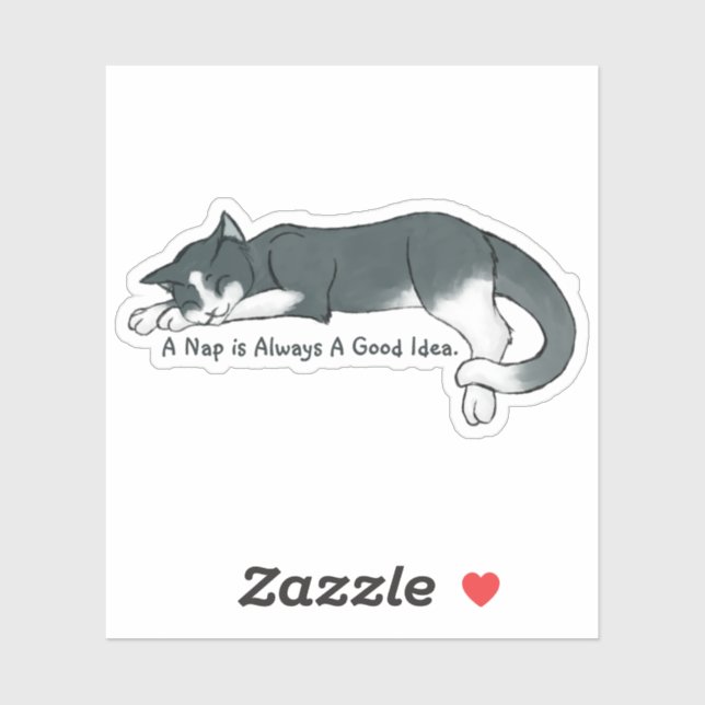 Napping Kitty Sticker (Sheet)
