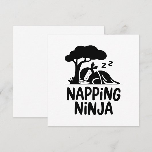 Napping Ninja - Cute Sleepy Ninja Art Funny Sleep (Front/Back)