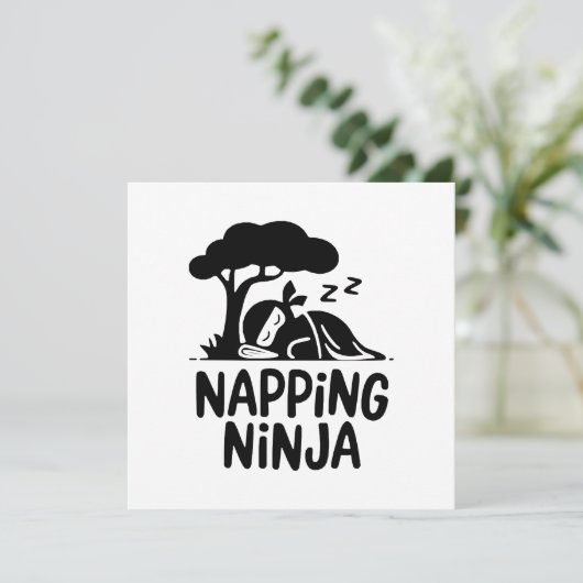 Napping Ninja - Cute Sleepy Ninja Art Funny Sleep (Standing Front)