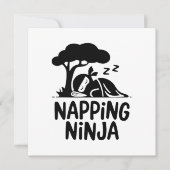Napping Ninja - Cute Sleepy Ninja Art Funny Sleep (Front)
