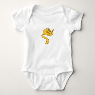 Napping Orange Cat Baby Top