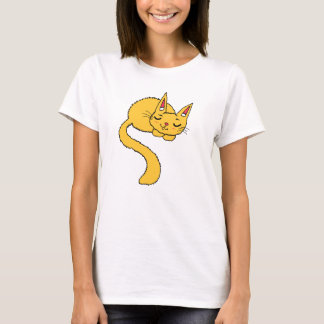 Napping Orange Cat Women Shirt