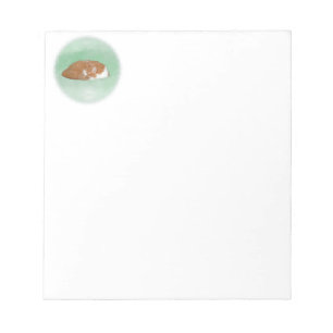 Napping Orange Kitty Notepad