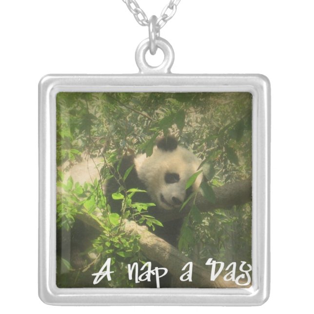 Napping Panda Necklace (Front)