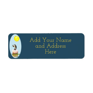 Napping Penguin in the Sun Label