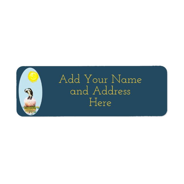 Napping Penguin in the Sun Label (Front)