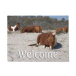 Napping Wild Ponies at Assateague National Park Doormat