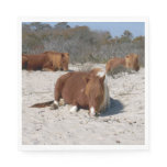 Napping Wild Ponies at Assateague National Park Napkins