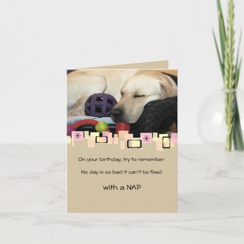 Napping Yellow Labrador Retriever All Occasion Card