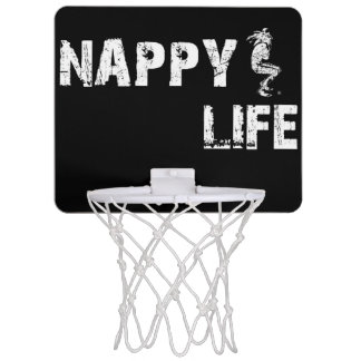 Nappy Life Mini Basketball Goal w/White Logo. Hoop
