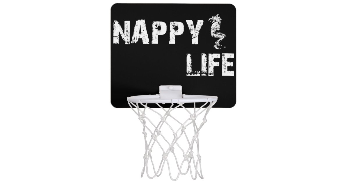 Nappy Life Mini Basketball Goal W White Logo Mini Basketball Hoop