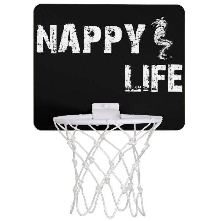 Nappy Life Mini Basketball Goal W White Logo Mini Basketball Hoop Zazzle Com