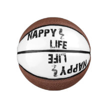 Nappy Life Mini Basketball w/Black Logo.