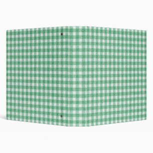 Nappy Mint Green Gingham 3 Ring Binder