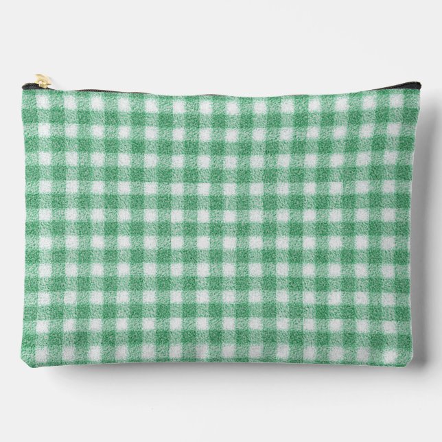 Nappy Mint Green Gingham  Accessory Pouch (Front)