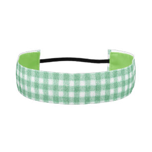 Nappy Mint Green Gingham Athletic Headband