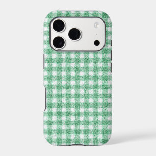 Nappy Mint Green Gingham  iPhone 17 Pro Case