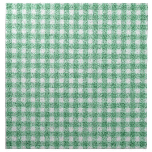 Nappy Mint Green Gingham  Cloth Napkin (Front)