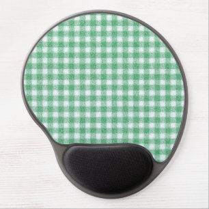Nappy Mint Green Gingham Gel Mouse Pad