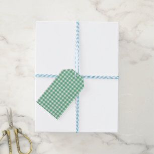 Nappy Mint Green Gingham Gift Tags