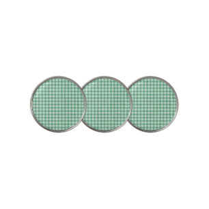 Nappy Mint Green Gingham Golf Ball Marker
