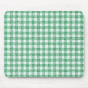 Nappy Mint Green Gingham Mouse Pad