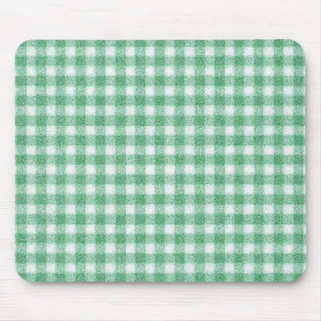 Nappy Mint Green Gingham  Mouse Pad (Front)