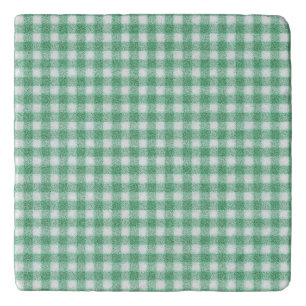 Nappy Mint Green Gingham  Trivet