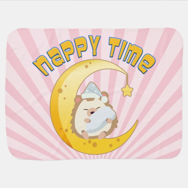 Nappy Time  Baby Blanket (Horizontal)