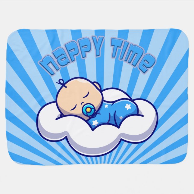 Nappy Time  Baby Blanket (Horizontal)