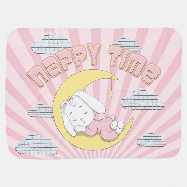 Nappy Time  Baby Blanket (Horizontal)