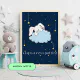 Naptime - Cute Bunny on a Cloud Nursery Poster | Zazzle